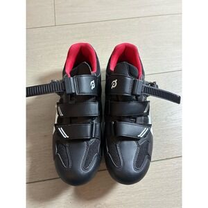 Peloton Cycling Shoes Women Black Red Cleats Spin Bike Indoor Cycling